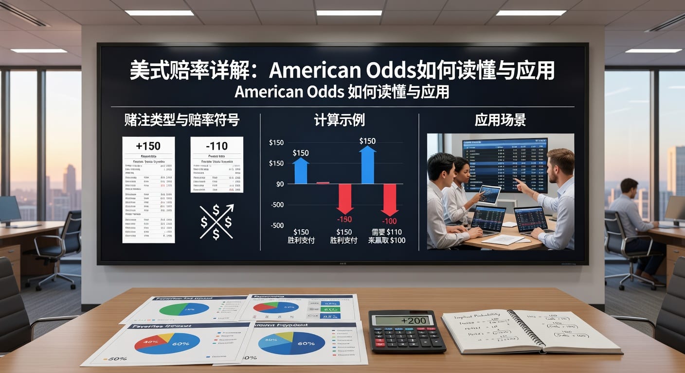 美式赔率(American Odds)详解：体育博彩高赔率游戏攻略