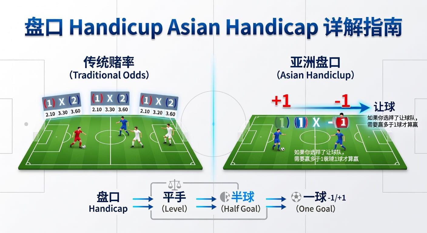 亚洲盘 Asian Handicap 深度解析：如何玩转足球博彩中的让球盘口